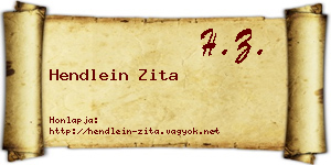 Hendlein Zita névjegykártya