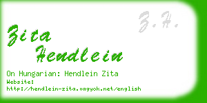 zita hendlein business card